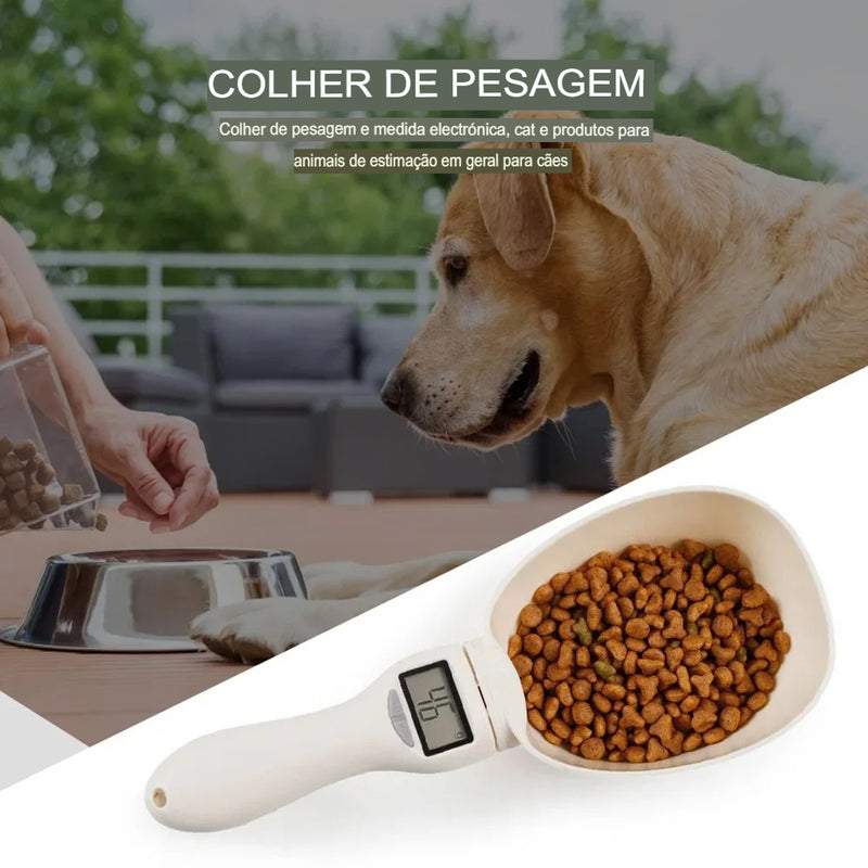 Colher medidora eletrônica  de alimentos para pets