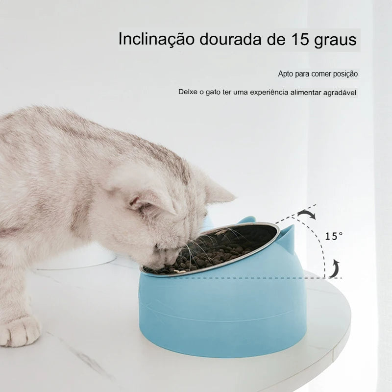 Tigelas de Alimentação Inoxidável para Gatos