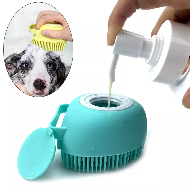 Luva de Banho e Massagem de Silicone para Cães e Gatos - Seguro e Confortável