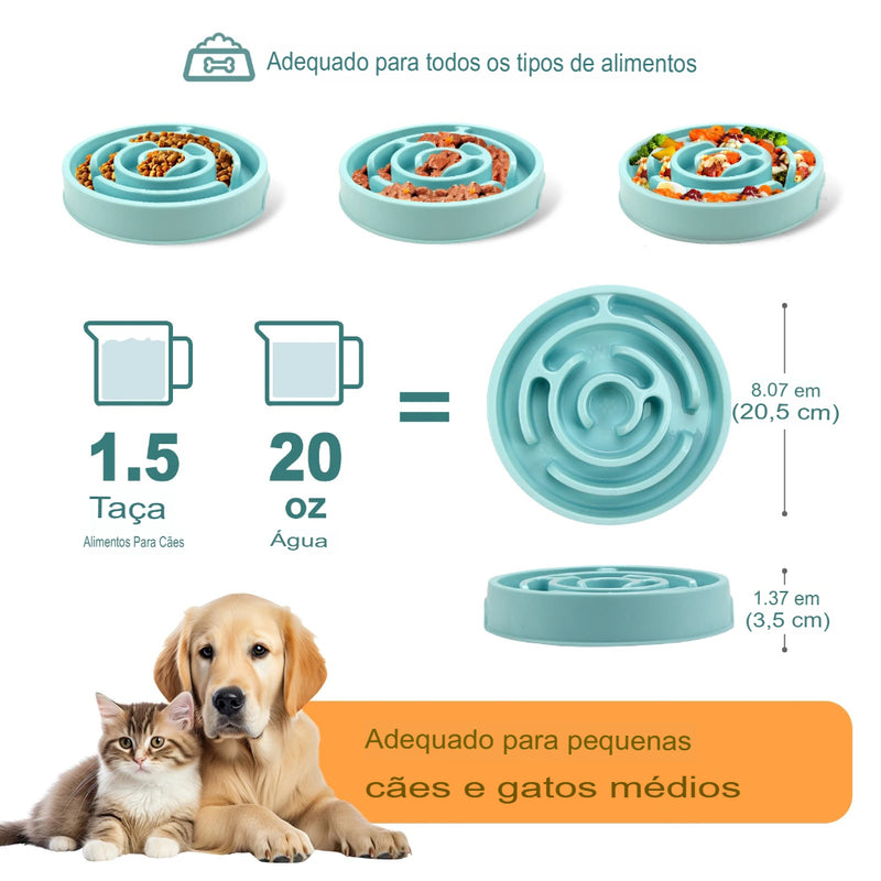 Tigela de alimentação lenta para cães