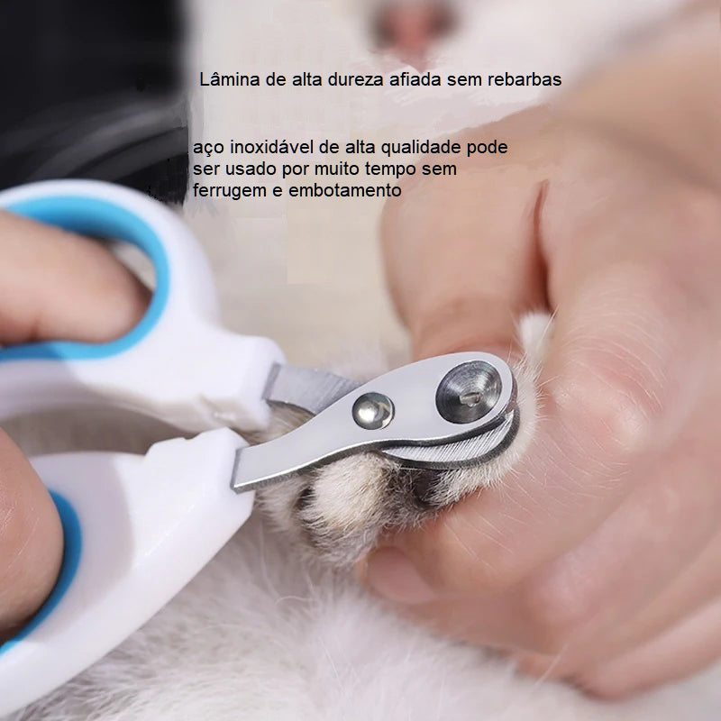 Cortador de unhas profissional em aço inoxidável para pets