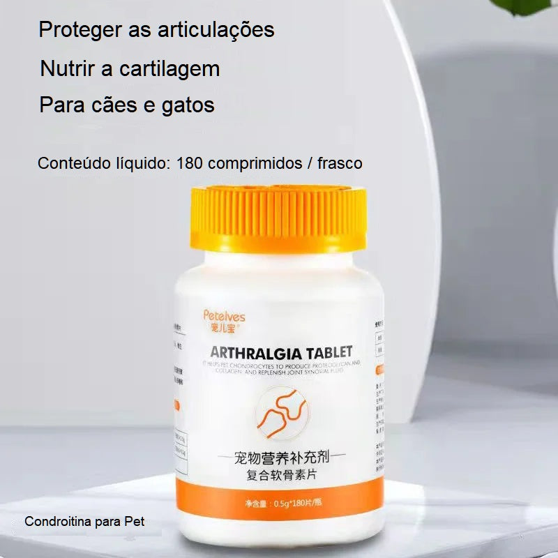 Suplemento nutricional com Glucosamina Condroitina para filhotes de meia-idade cães e gatos idosos