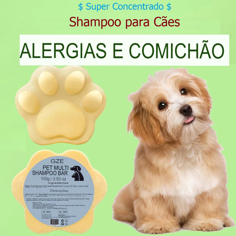 Shampoo e Condicionador 2 em 1, GZE, sabonete em Barra para Cães e Gatos